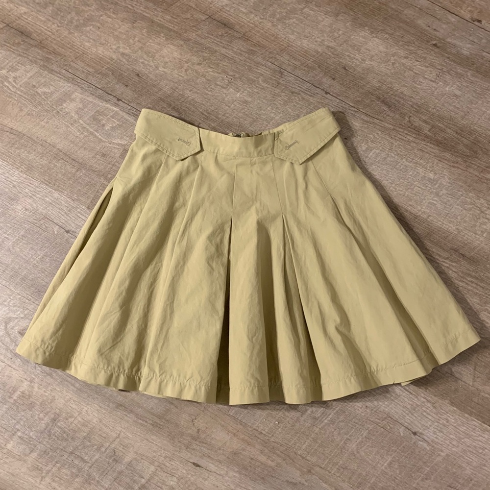 Band of Outsiders sz 4 khaki pleated mini skirt